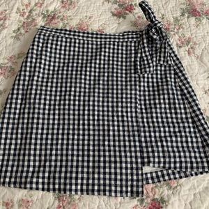 Abercrombie & Fitch Gingham Wrap Skirt